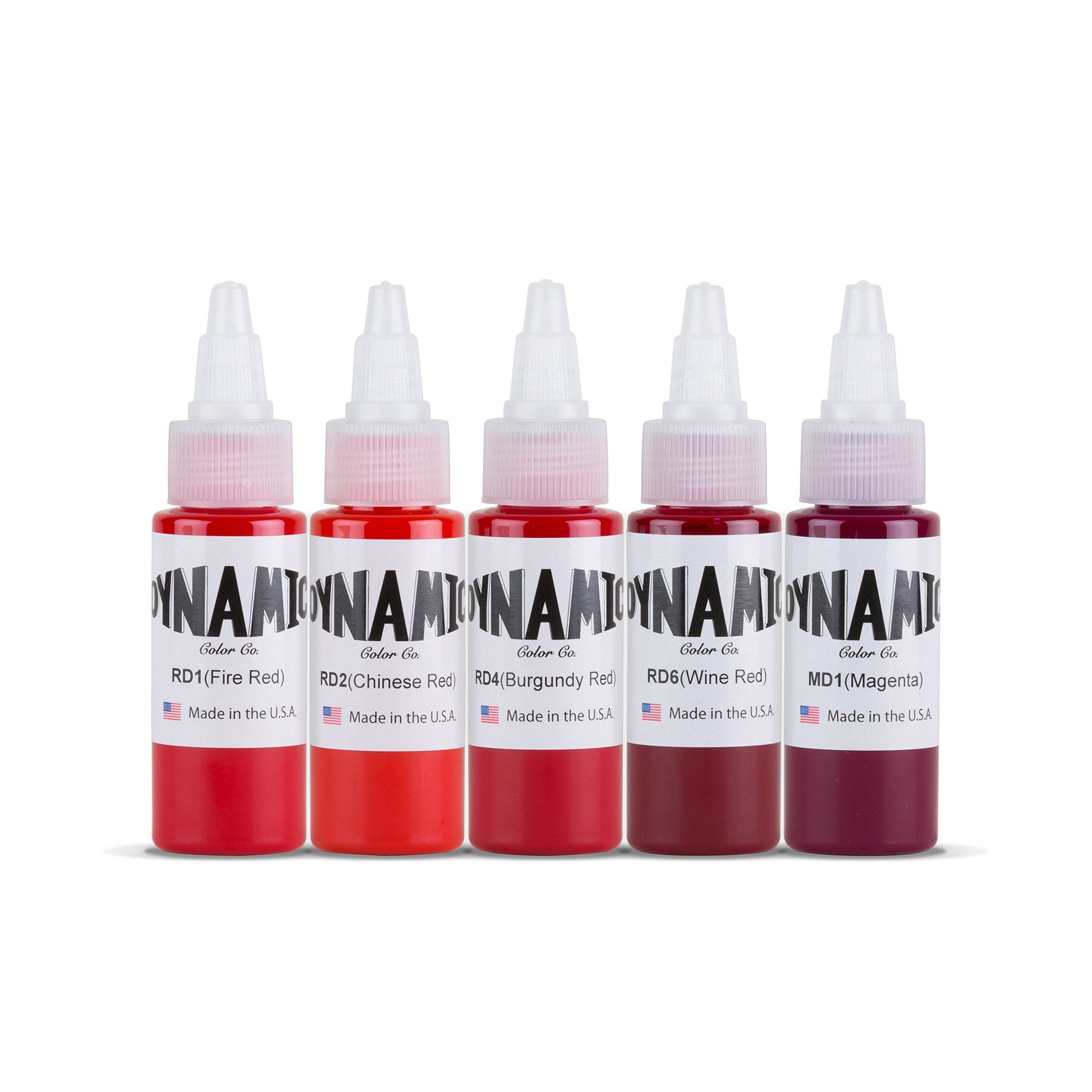  Dynamic Color Co - OG Color Ink Set, 12 Bottles (1 oz Each)  Includes: (Burgundy Red, Chinese Red, Fire Red, Green, Blue, Orange, White,  Canary Yellow, Brown, Magenta, Violet, and Black) 
