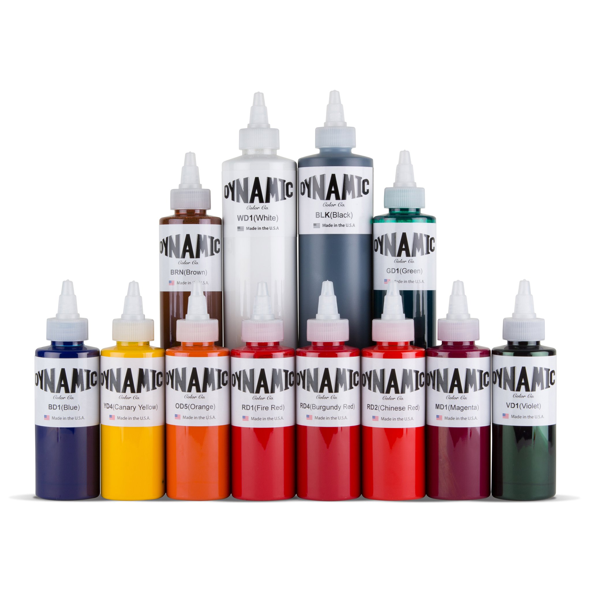 OG Tattoo Ink Color Set – 4oz Bottles plus a 8oz Black and a 8oz